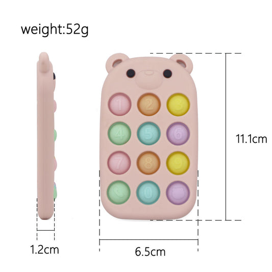 Bear Push Pop Toy/Teether