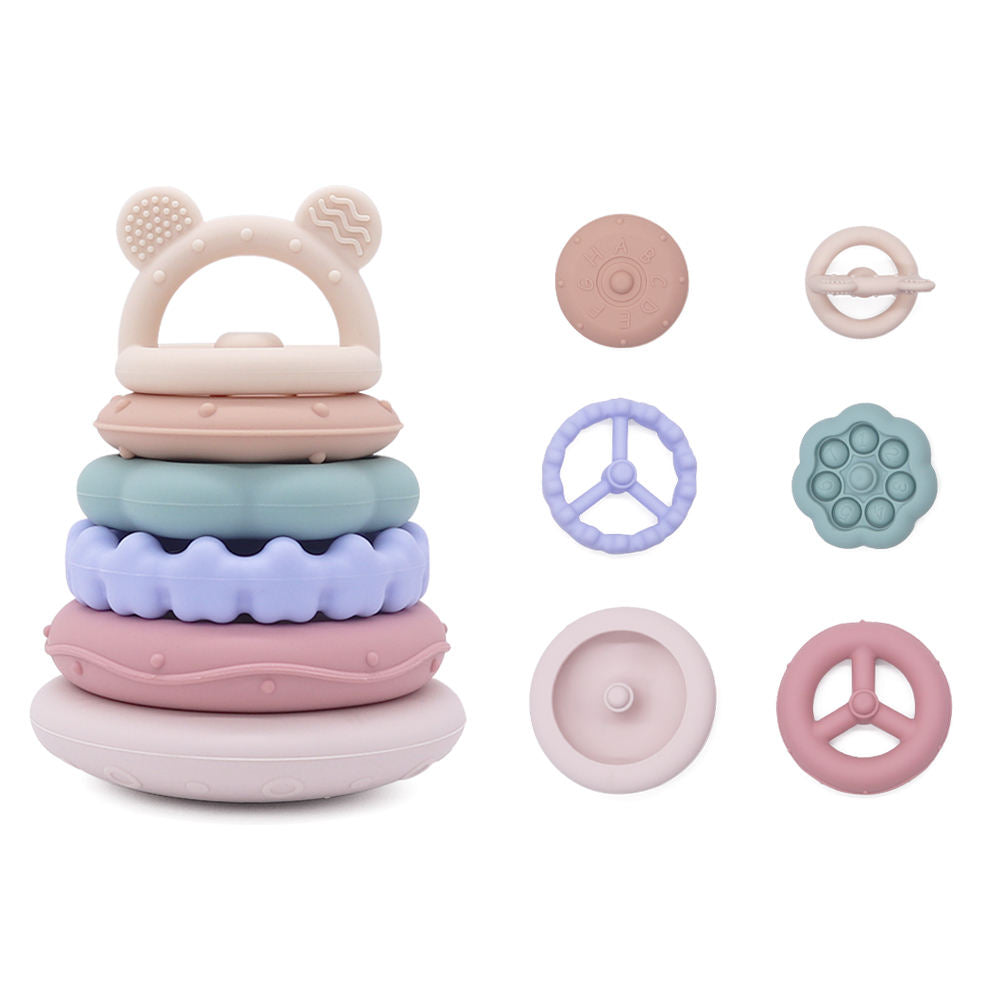 Montessori Silicone Toddlers Building Blocks