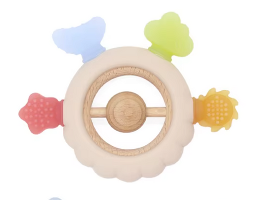 Unicorn Wooden Rudder Jelly Rattle/Teether