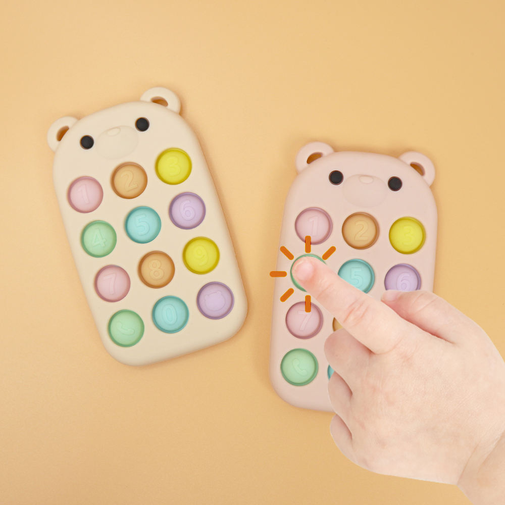 Bear Push Pop Toy/Teether