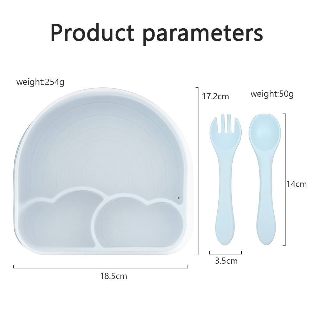 Set of 5 PCS Rainbow Baby Feeding Set with Lid