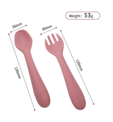 Set of 5 PCS Rainbow Baby Feeding Set with Lid