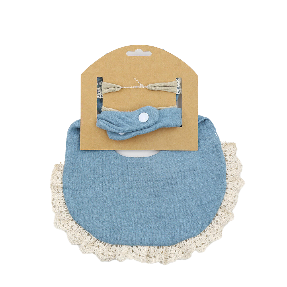 Set of 3 PCS Muslin Cotton Double Sided Bibs for Baby Girls