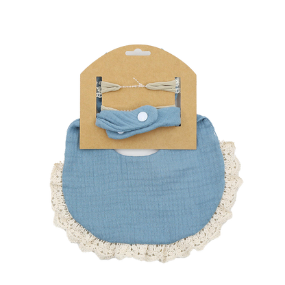 Set of 3 PCS Muslin Cotton Double Sided Bibs for Baby Girls