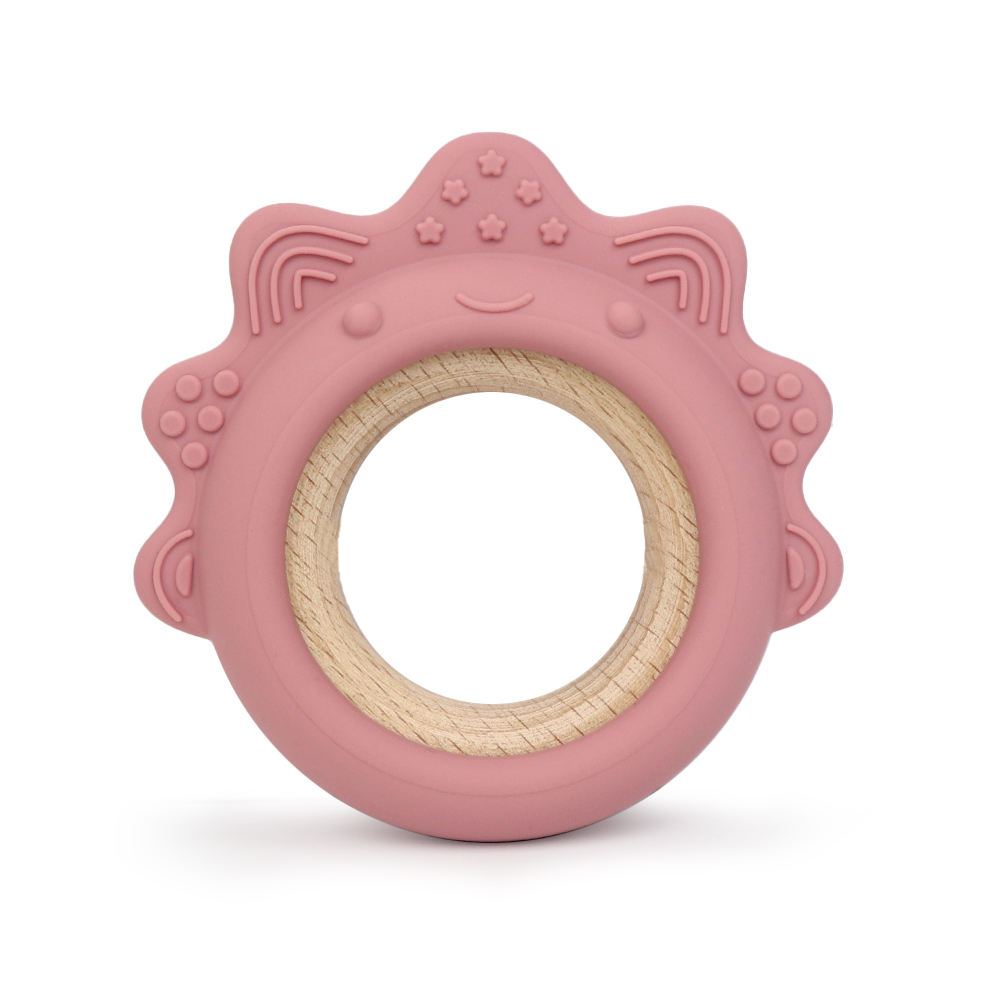 Triceratosaur Silicone Wooden Teether