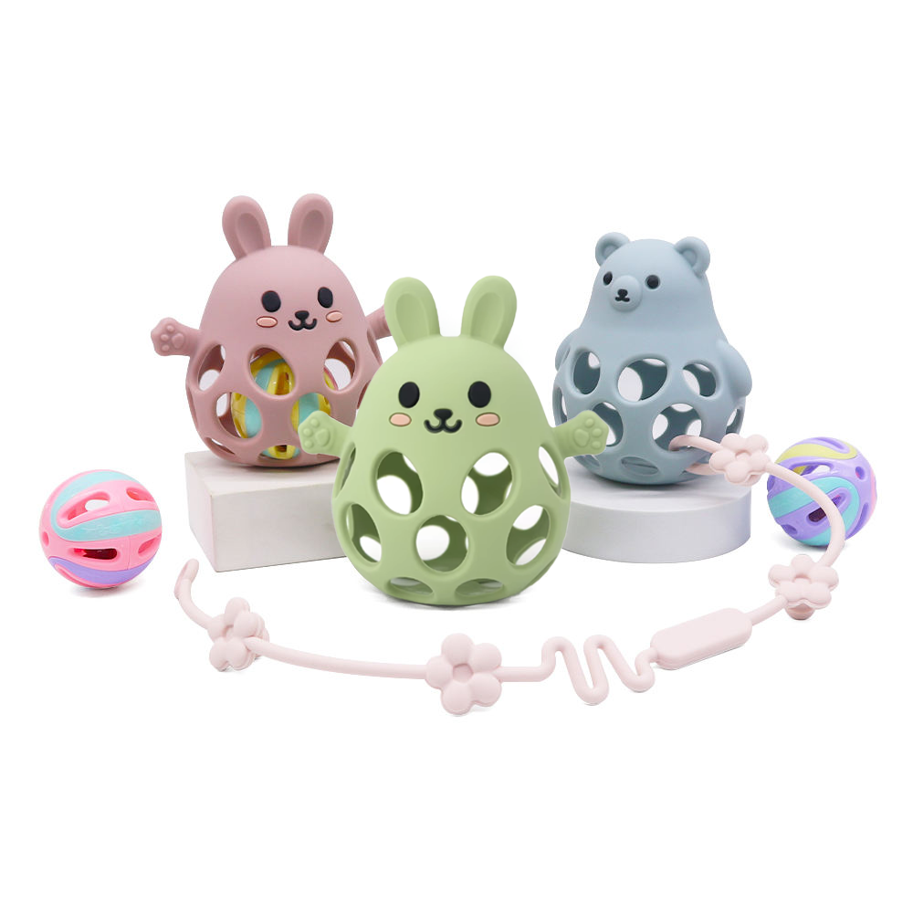 Bunny Silicone Rattle Teether