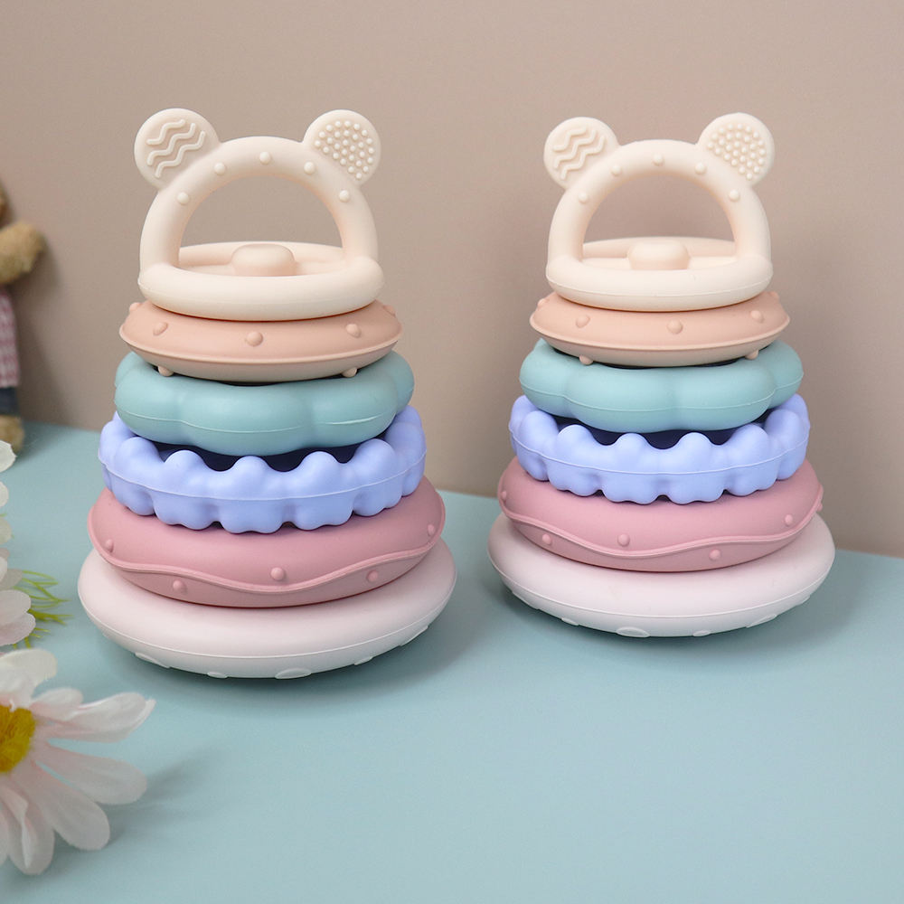 Montessori Silicone Toddlers Building Blocks