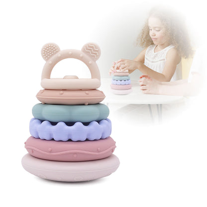 Montessori Silicone Toddlers Building Blocks