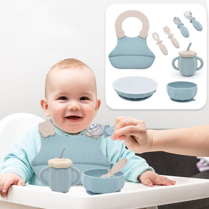 Set of 6 PCS Cactus Baby Feeding Set with Lid
