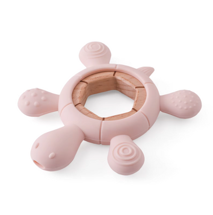 Turtle Wooden Silicone Baby Teether